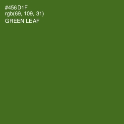 #456D1F - Green Leaf Color Image
